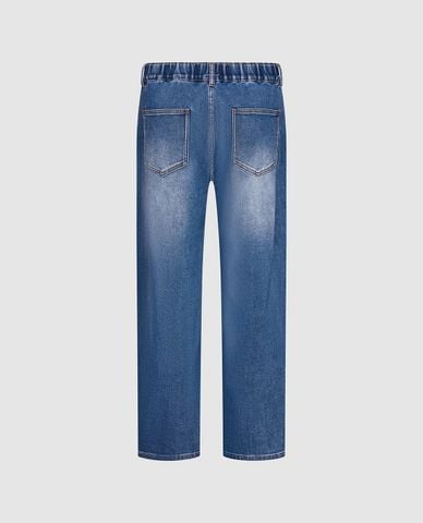  URBAN REVIVO - Quần jeans nam ống đứng wash bạc 