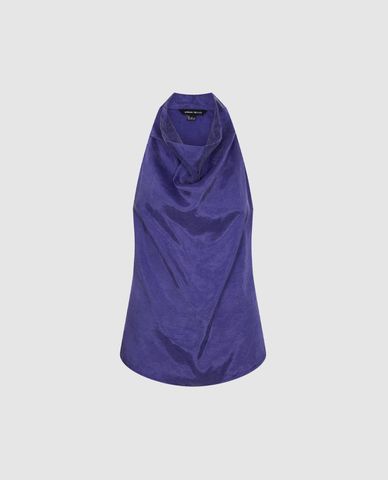  URBAN REVIVO - Áo kiểu nữ cổ yếm xếp nếp 