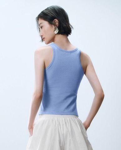  URBAN REVIVO - Áo sát nách nữ cổ tròn đính hoa 