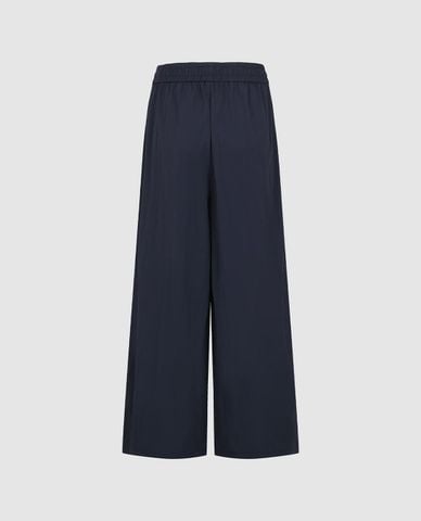  URBAN REVIVO - Quần nữ ống rộng lưng thun phối dây rút 
