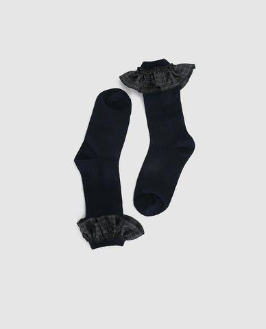  URBAN REVIVO - Vớ nữ cổ cao viền bèo 