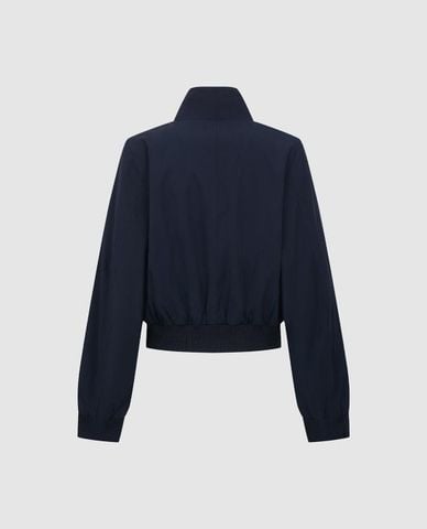  URBAN REVIVO - Áo khoác bomber nữ cổ đứng tay dài phối khóa 