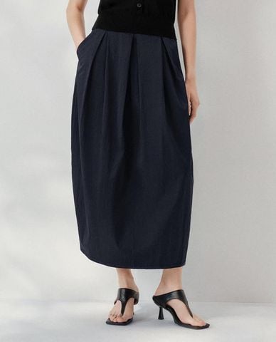  URBAN REVIVO - Chân váy phom suông midi thanh lịch 