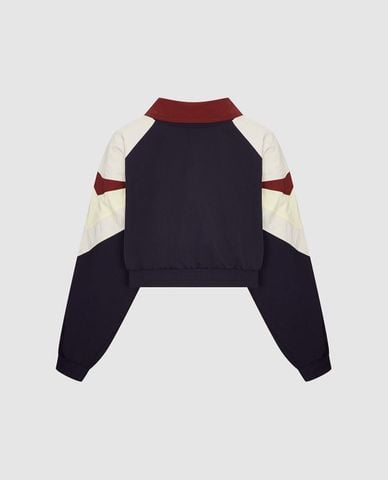  URBAN REVIVO - Áo khoác gió nữ phối màu phom croptop 