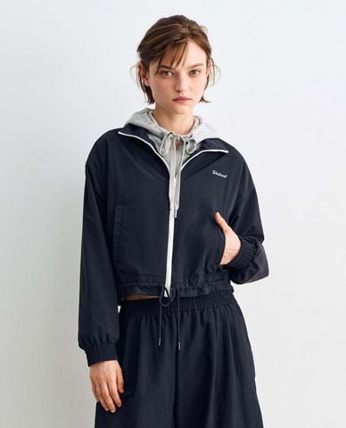 URBAN REVIVO - Áo khoác thể thao nữ cổ trụ tay dài 