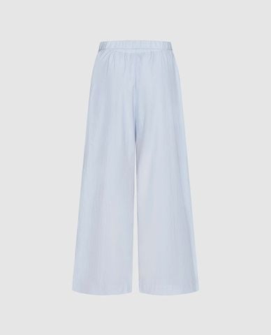  URBAN REVIVO - Quần nữ ống rộng lưng thun phối dây rút 