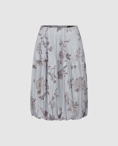  URBAN REVIVO - Chân váy xếp li midi dáng xòe Floral 
