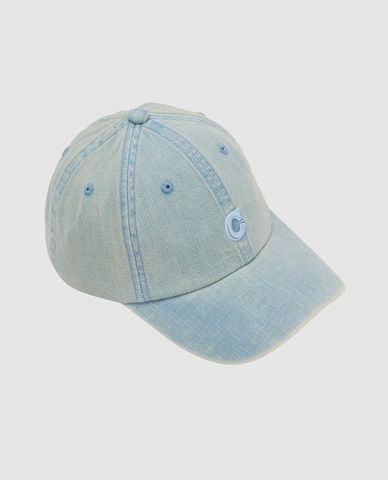  URBAN REVIVO - Nón bóng chày unisex phối chữ Denim 