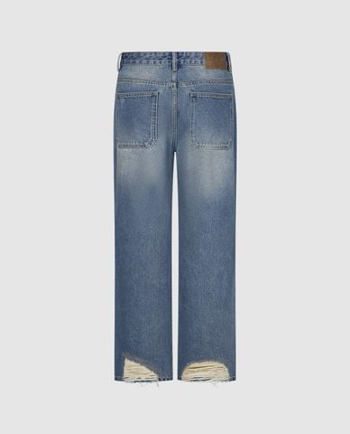  URBAN REVIVO - Quần jeans nam ống rộng patchwork 