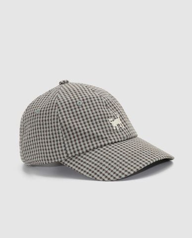  URBAN REVIVO - Nón bóng chày unisex họa tiết caro 