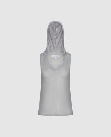  URBAN REVIVO - Áo sát nách nữ cổ V phối mũ 