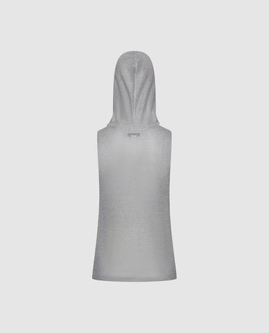  URBAN REVIVO - Áo sát nách nữ cổ V phối mũ 