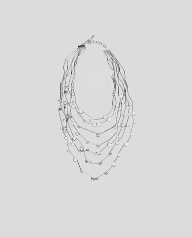  URBAN REVIVO - Vòng cổ nữ nhiều tầng đính đá 