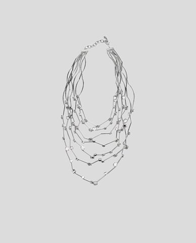  URBAN REVIVO - Vòng cổ nữ nhiều tầng đính đá 