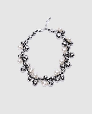  URBAN REVIVO - Vòng cổ nữ phối ngọc trai 