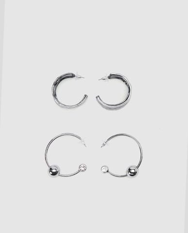  URBAN REVIVO - Set 2 khuyên tai nữ cổ điển 