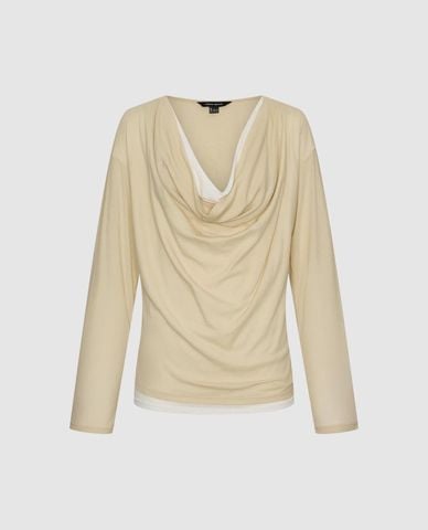  URBAN REVIVO - Áo kiểu nữ cổ đổ phối layer thanh lịch 