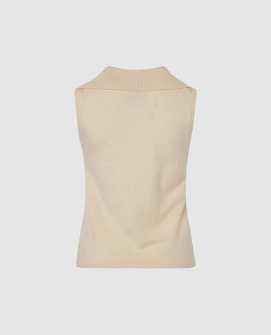  URBAN REVIVO - Áo dệt kim nữ sát nách cổ V 