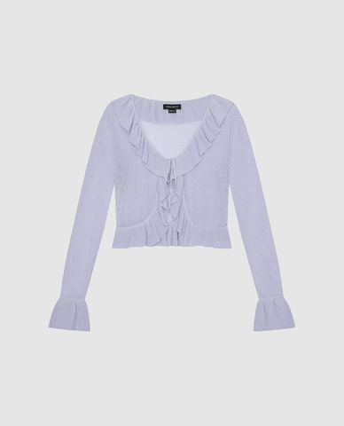  URBAN REVIVO - Áo khoác cardigan nữ thắt dây nữ tính 