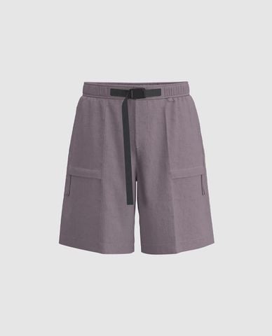  URBAN REVIVO - Quần short nam ngang gối lưng thun Leisure 