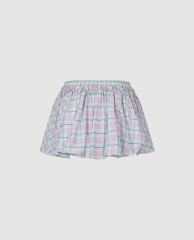  URBAN REVIVO - Chân váy chữ A mini kẻ sọc caro 