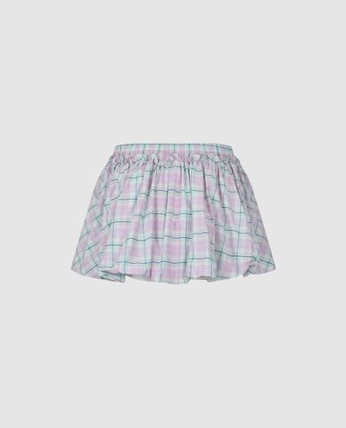  URBAN REVIVO - Chân váy chữ A mini kẻ sọc caro 