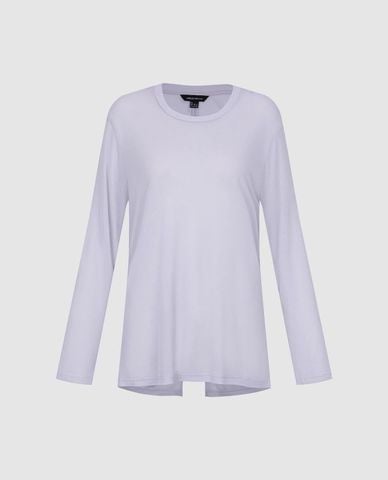  URBAN REVIVO - Áo thun nữ cổ tròn tay dài phom rộng 