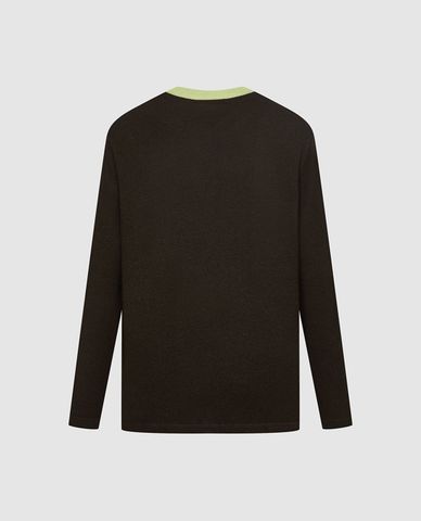  URBAN REVIVO - Áo dệt kim nam cổ tròn tay dài 