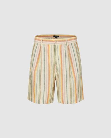  URBAN REVIVO - Quần short nam ống rộng kẻ sọc 