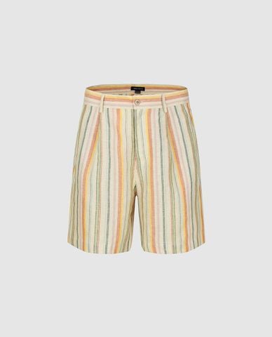  URBAN REVIVO - Quần short nam ống rộng kẻ sọc 