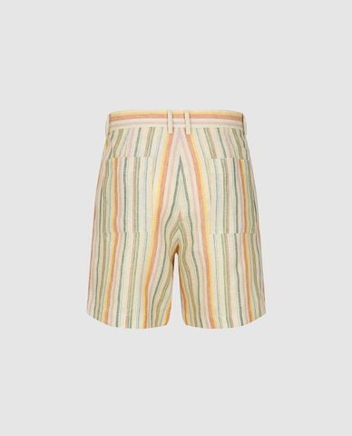  URBAN REVIVO - Quần short nam ống rộng kẻ sọc 