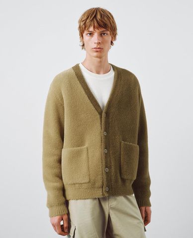  URBAN REVIVO - Áo khoác cardigan nam tay dài phối túi 