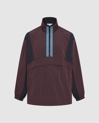  URBAN REVIVO - Áo khoác gió nam cổ trụ phối khóa zip 