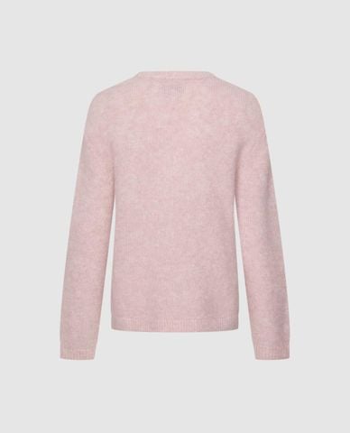  URBAN REVIVO - Áo dệt kim nữ cổ bẻ tay dài phom rộng 