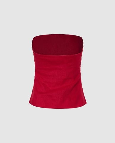  URBAN REVIVO - Áo kiểu nữ cúp ngực Bow Decor 