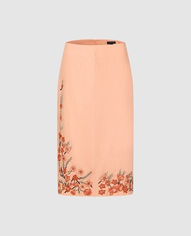  URBAN REVIVO - Chân váy phom suông midi Floral 