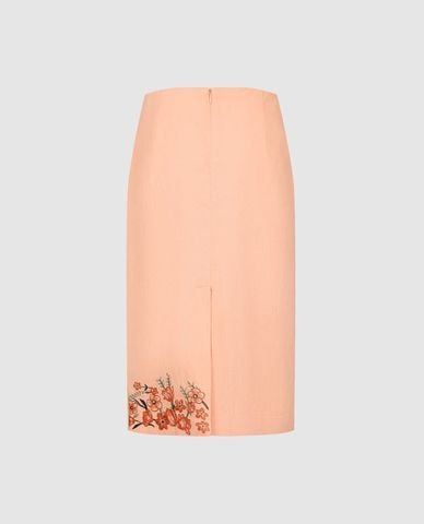  URBAN REVIVO - Chân váy phom suông midi Floral 