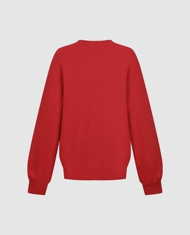  URBAN REVIVO - Áo sweatshirt nữ cổ tròn tay dài in họa tiết 