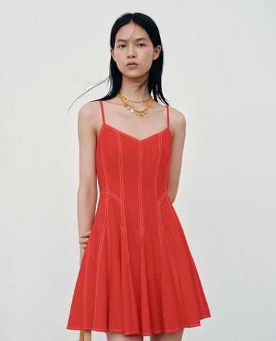  URBAN REVIVO - Đầm hai dây mini dáng xòe 