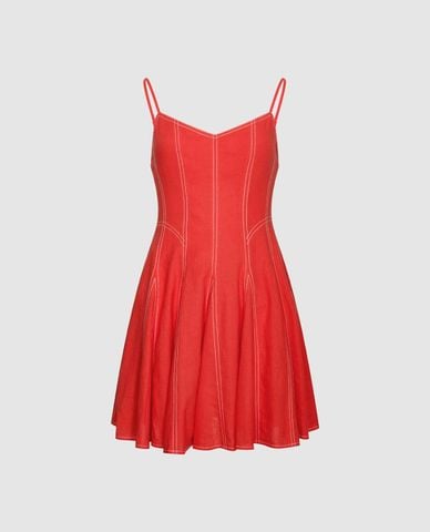  URBAN REVIVO - Đầm hai dây mini dáng xòe 