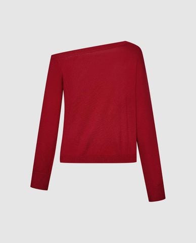  URBAN REVIVO - Áo trễ vai nữ tay dài phom ôm 