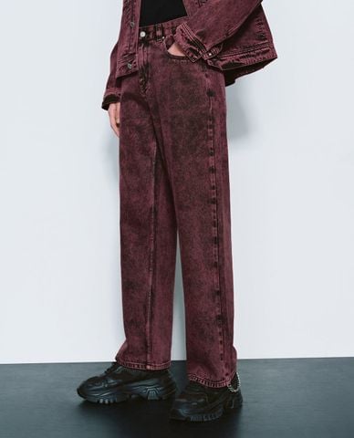  URBAN REVIVO - Quần jeans nam ống rộng cá tính 