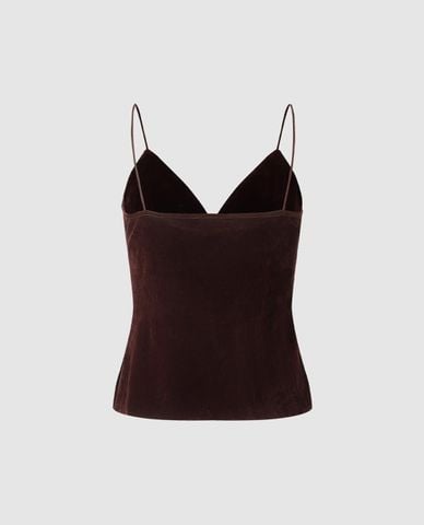  URBAN REVIVO - Áo hai dây nữ cổ V phom ôm 