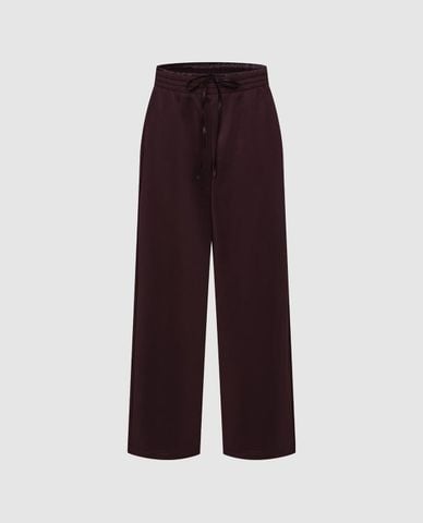  URBAN REVIVO - Quần nữ ống rộng phối dây rút 