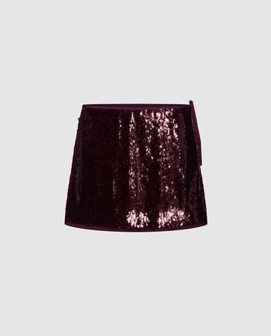  URBAN REVIVO - Chân váy chữ A mini phủ sequin 