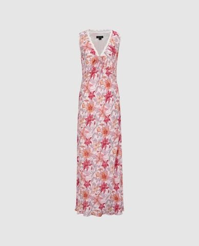  URBAN REVIVO - Đầm sát nách midi phối hoa Floral 