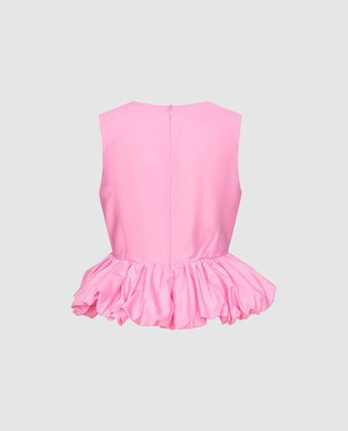  URBAN REVIVO - Áo sát nách nữ phối nơ dáng xoè 