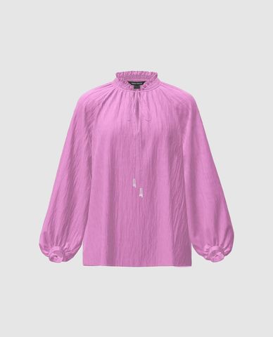  URBAN REVIVO - Áo kiểu nữ cổ trụ tay dài 