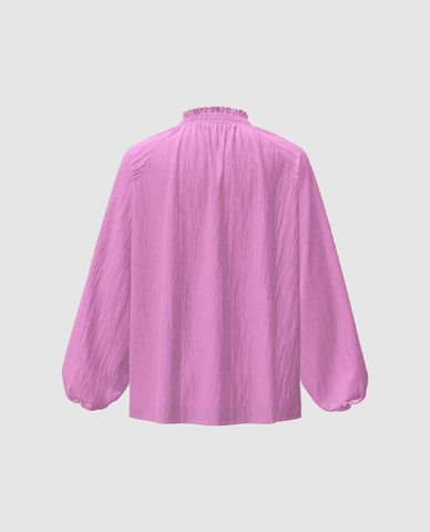  URBAN REVIVO - Áo kiểu nữ cổ trụ tay dài 