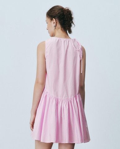  URBAN REVIVO - Đầm sát nách mini sọc caro 